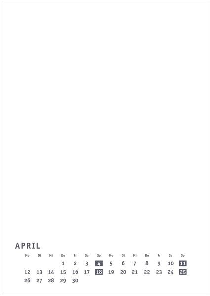 Produktbild: Premium-Bastelkalender wei&szlig; A4 2027