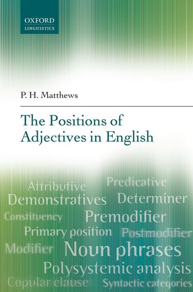 Produktbild: The Positions of Adjectives in English