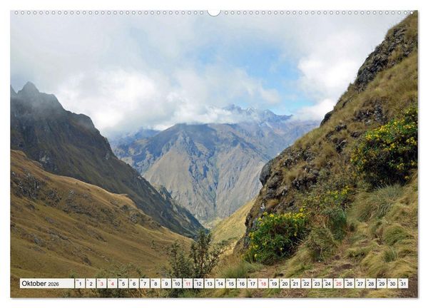 Produktbild: Inka Trail und Machu Picchu, Trekking zur ber&uuml;hmten Inkastadt (Wandkalender 2026 DIN A2 quer), CALVENDO Monatskalender