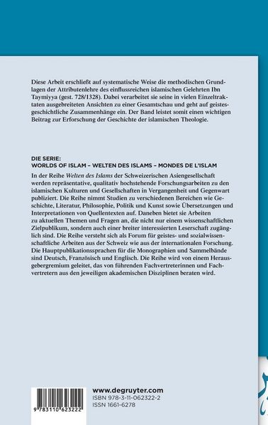 Produktbild: Ibn Taymiyya und die Attribute Gottes