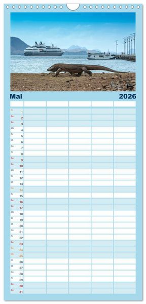 Produktbild: Familienplaner 2026 - Drachen: Geheimnisvolles Tierreich mit 5 Spalten (Wandkalender, 21 x 45 cm) CALVENDO