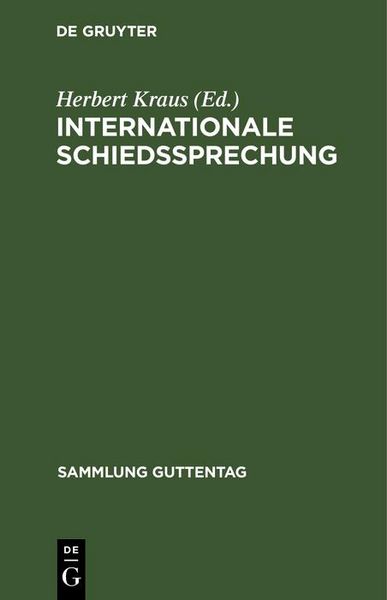 Produktbild: Internationale Schiedssprechung