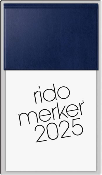 Rido/idé 7035003385 Vormerkbuch Modell Merker (2025)| 1 Seite = 1 Tag| 108 × 201 mm| 736 Seiten| Miradur-Einband| dunkel