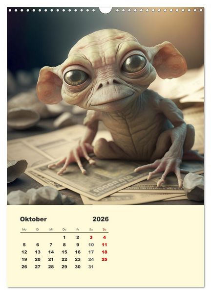 Produktbild: Kleine Gangster. Lustige Monster im Alltag (Wandkalender 2026 DIN A3 hoch), CALVENDO Monatskalender