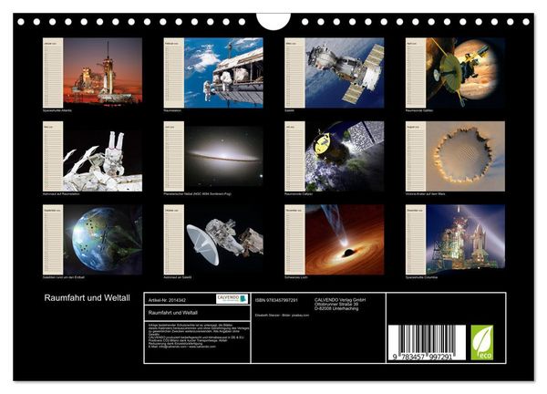 Produktbild: Raumfahrt und Weltall (Wandkalender 2026 DIN A4 quer), CALVENDO Monatskalender