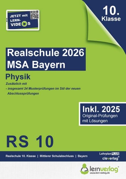 Produktbild: Original-Pr&uuml;fungen Realschulabschluss Bayern 2026 Physik