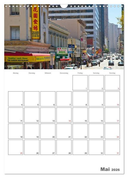 Produktbild: SAN FRANCISCO Terminplaner (Wandkalender 2026 DIN A3 hoch), CALVENDO Monatskalender