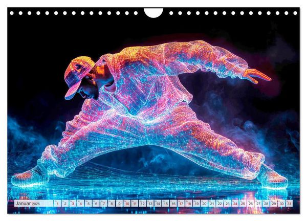 Produktbild: BREAKING Cooler Tanz und krasse Moves (Wandkalender 2026 DIN A4 quer), CALVENDO Monatskalender