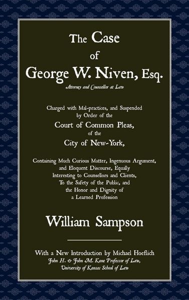 Produktbild: The Case of Geoge W. Niven, Esq.