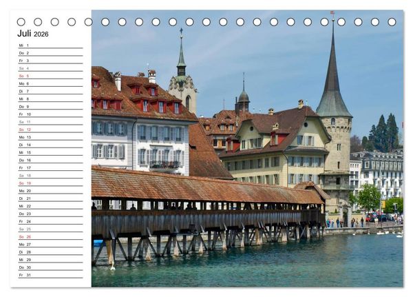 Produktbild: Erleben Sie LUZERN (Tischkalender 2026 DIN A5 quer), CALVENDO Monatskalender