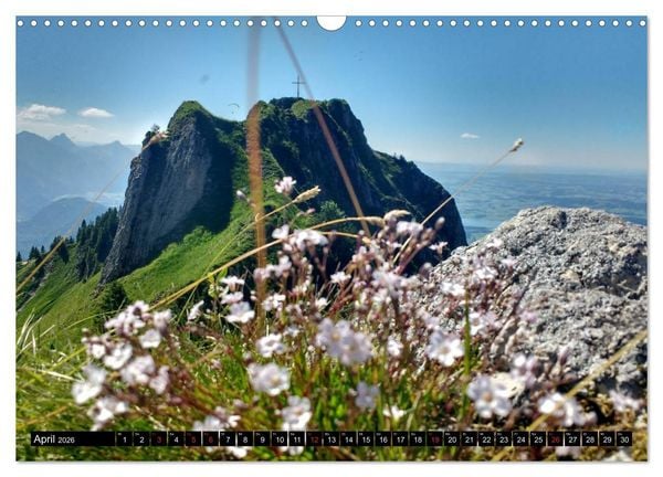 Produktbild: Allg&auml;uer Bergblicke - Frei f&uuml;hlen, frei denken, loslassen... (Wandkalender 2026 DIN A3 quer), CALVENDO Monatskalender