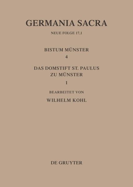 Produktbild: Die Bist&uuml;mer der Kirchenprovinz K&ouml;ln. Das Bistum M&uuml;nster 4,1. Das Domstift St. Paulus zu M&uuml;nster