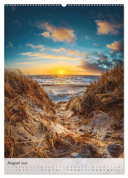 Produktbild: D&auml;nemarks Nordseek&uuml;ste - Vom Ringk&oslash;bing-Fjord bis zur Jammerbucht (hochwertiger Premium Wandkalender 2026 DIN A2 hoch), Kunstdruck in Hochglanz