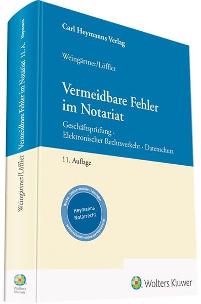 Produktbild: Vermeidbare Fehler im Notariat
