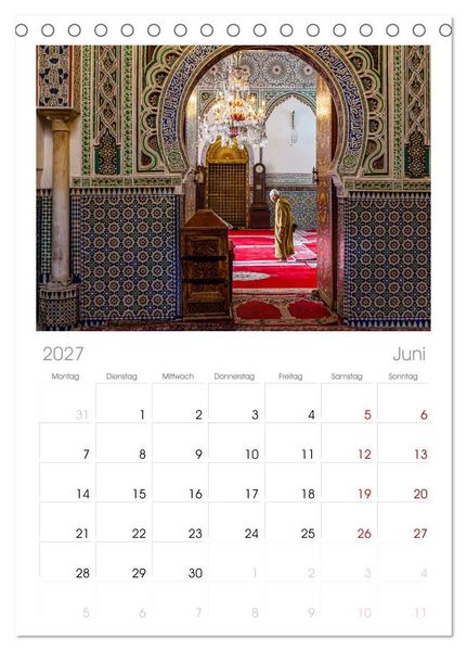 Produktbild: Tischplaner 2027 - F&egrave;s - Marokko wie im Mittelalter (A5 Tischkalender zum Aufstellen) CALVENDO
