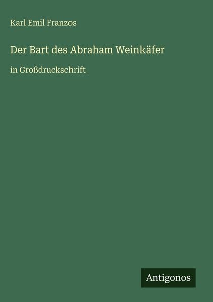 Produktbild: Der Bart des Abraham Weink&auml;fer