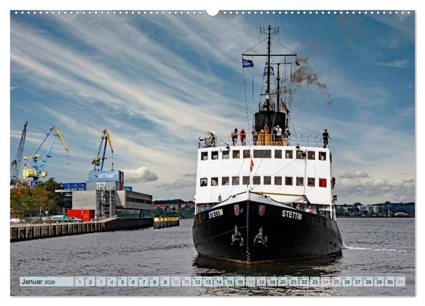 Produktbild: Dampfeisbrecher Stettin - Auf Besuch in der Hansestadt Wismar (Wandkalender 2026 DIN A2 quer), CALVENDO Monatskalender