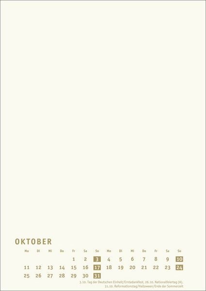 Produktbild: Premium-Bastelkalender gold A4 2027