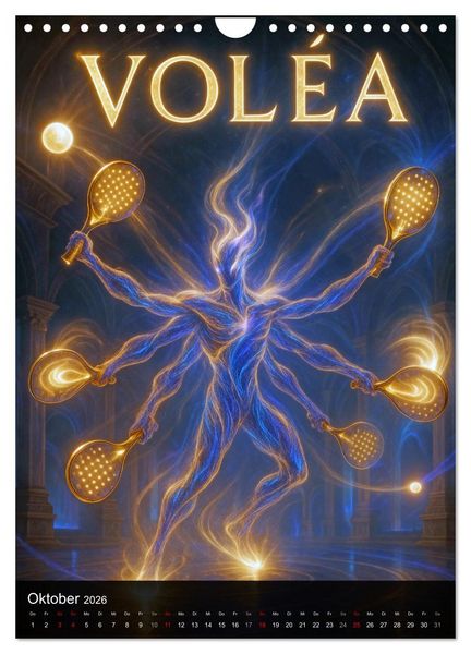 Produktbild: Padel G&ouml;tter (Wandkalender 2026 DIN A4 hoch), CALVENDO Monatskalender