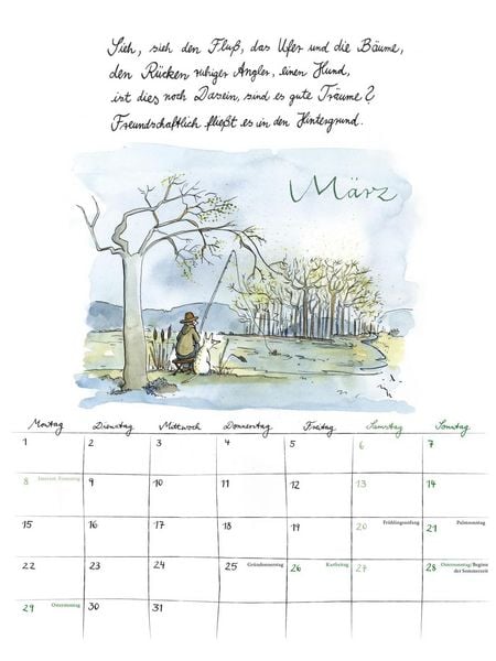 Produktbild: Rilke-Kalender 2027 &ndash; Wandkalender