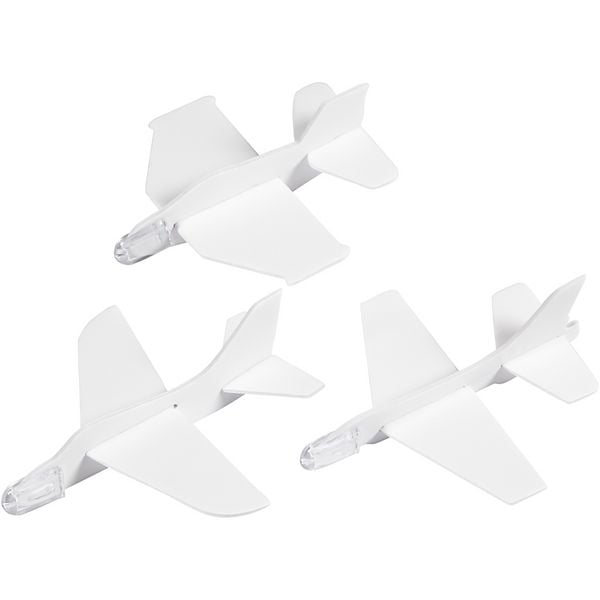 Produktbild: Creativ Company Flugzeug-Sortiment, L 11,5-12,5 cm, B 11-12 cm, Wei&szlig;, 3 Stk