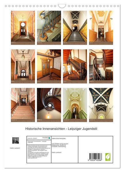 Produktbild: Historische Innenansichten - Leipziger Jugendstil (Wandkalender 2026 DIN A3 hoch), CALVENDO Monatskalender