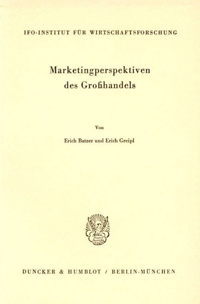 Produktbild: Marketingperspektiven des Gro&szlig;handels.