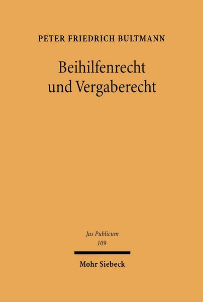 Produktbild: Beihilfenrecht und Vergaberecht