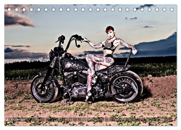 Produktbild: Motorr&auml;der und Sexy Girls (Tischkalender 2026 DIN A5 quer), CALVENDO Monatskalender