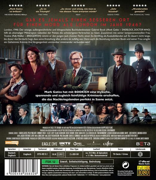 Produktbild: Bookish - Ein Mord spricht B&auml;nde. Die komplette erste Staffel [2 BRs]