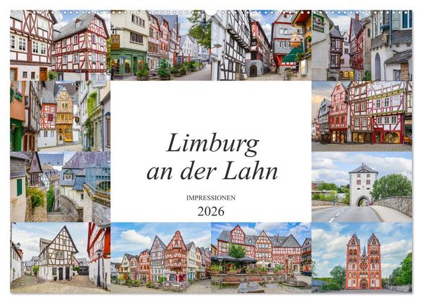 Produktbild: Limburg an der Lahn Impressionen (Wandkalender 2026 DIN A2 quer), CALVENDO Monatskalender