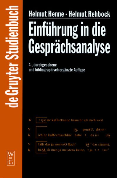 Produktbild: Einf&uuml;hrung in die Gespr&auml;chsanalyse
