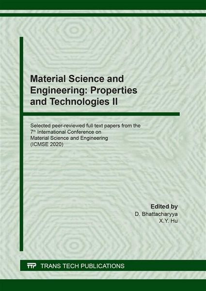 Produktbild: Material Science and Engineering: Properties and Technologies II