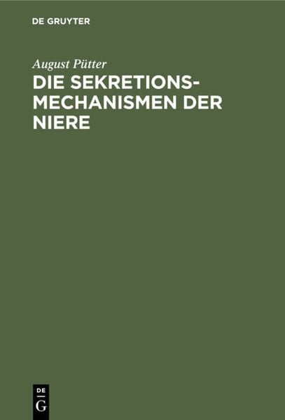 Produktbild: Die Sekretionsmechanismen der Niere