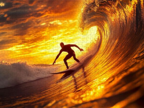 Produktbild: CALVENDO Puzzle Surfen | 1000 Teile Lege-Gr&ouml;&szlig;e 64x48cm Foto-Puzzle f&uuml;r gl&uuml;ckliche Stunden
