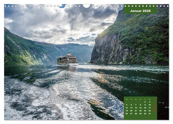Produktbild: Geiranger - grandiose Fjordlandschaft (Wandkalender 2026 DIN A3 quer), CALVENDO Monatskalender