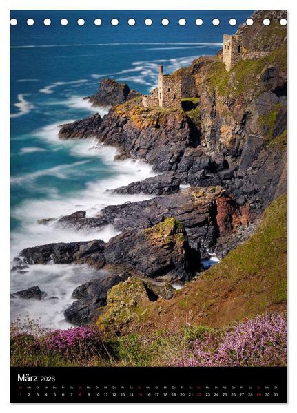 Produktbild: Cornwall - Die Sch&ouml;nheit der K&uuml;ste (Tischkalender 2026 DIN A5 hoch), CALVENDO Monatskalender