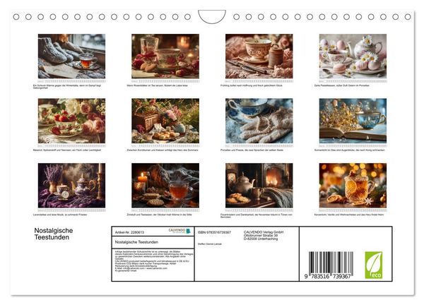 Produktbild: Nostalgische Teestunden (Wandkalender 2026 DIN A4 quer), CALVENDO Monatskalender