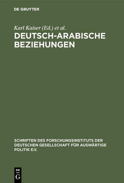 Produktbild: Deutsch-arabische Beziehungen