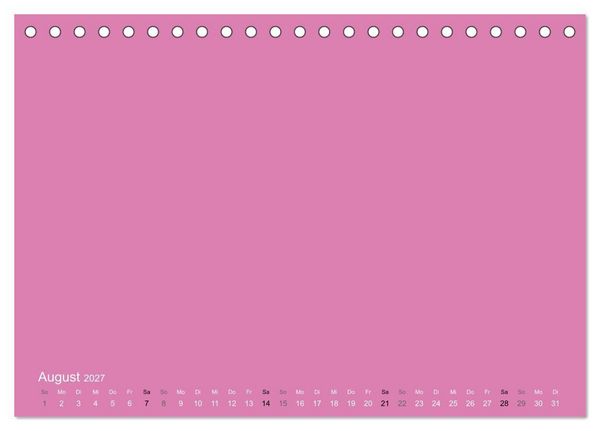 Produktbild: Bastelkalender - Pink (Tischkalender 2027 DIN A5 quer), CALVENDO Monatskalender