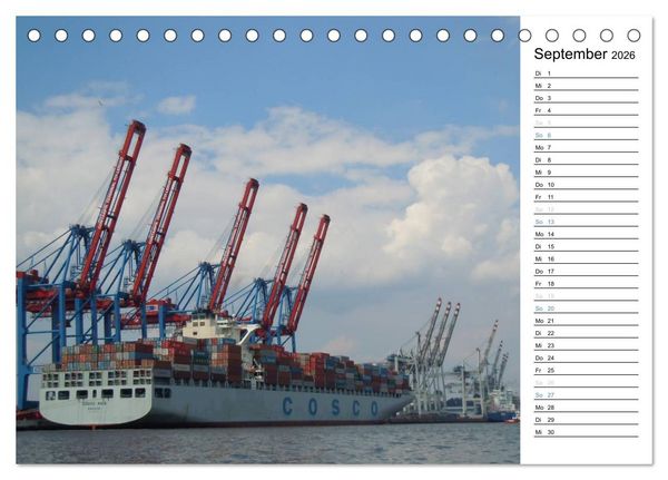 Produktbild: Hafen Hamburg (Tischkalender 2026 DIN A5 quer), CALVENDO Monatskalender