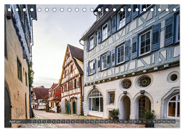 Produktbild: Idyllisches Fachwerk rund um Stuttgart (Tischkalender 2027 DIN A5 quer), CALVENDO Monatskalender