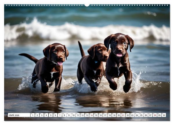 Produktbild: Begeisterte Wasserratten (hochwertiger Premium Wandkalender 2026 DIN A2 quer), Kunstdruck in Hochglanz
