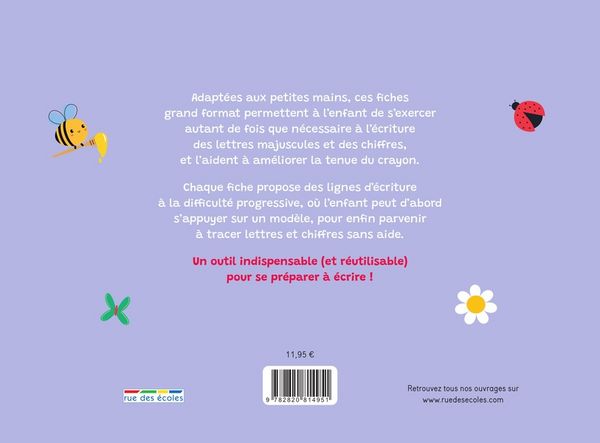 Produktbild: Ecriture : mes grandes fiches effa&ccedil;ables : maternelle