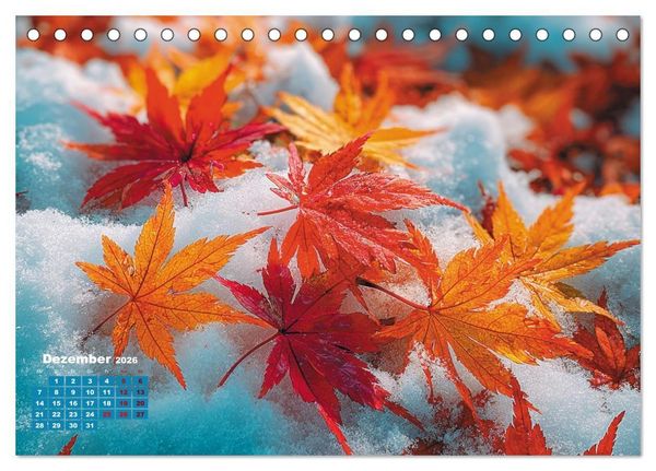 Produktbild: Herbstgefl&uuml;ster - Farben, die vom Wind erz&auml;hlen (Tischkalender 2026 DIN A5 quer), CALVENDO Monatskalender