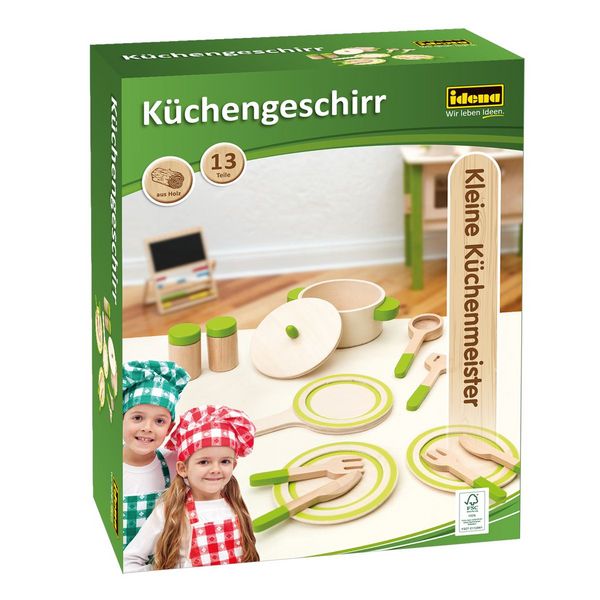 Produktbild: Idena K&uuml;chengeschirr K&uuml;chenmeister aus Holz 13 Teile