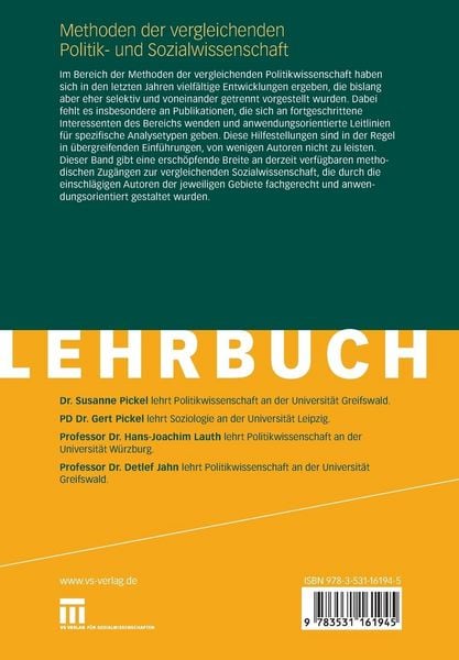 Produktbild: Methoden der vergleichenden Politik- und Sozialwissenschaft