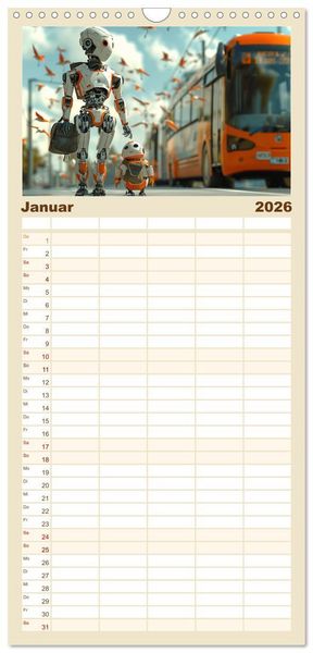 Produktbild: Familienplaner 2026 - In Zukunft &auml;ndert sich nicht viel mit 5 Spalten (Wandkalender, 21 x 45 cm) CALVENDO