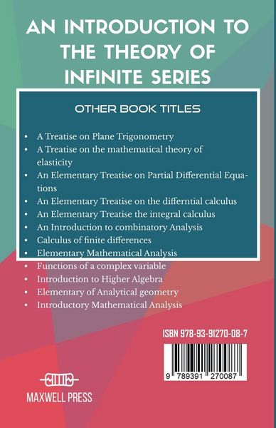Produktbild: An Introduction To The Theory Of Infinite Series
