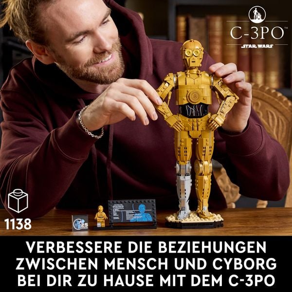 Produktbild: LEGO Star Wars C-3PO 75398 baubarer Droide - Geschenk f&uuml;r Erwachsene